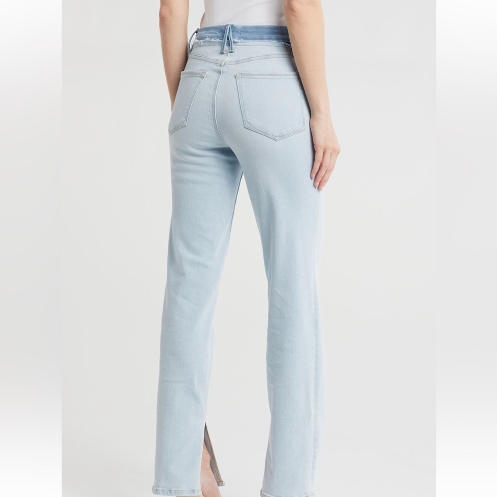 Good American Light Blue Flare Jeans - Picture 2 of 5